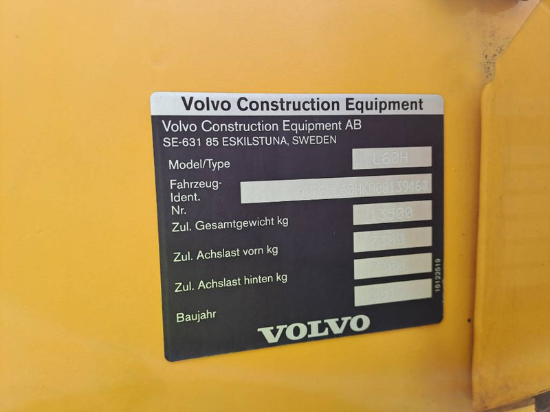 Pá carregadora de rodas Volvo L60H: foto 9