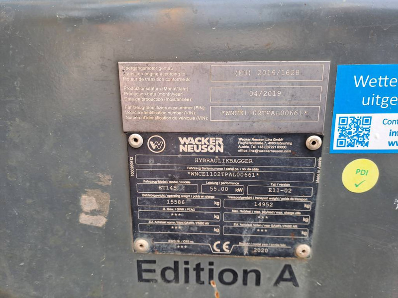 Escavadora de rastos WACKER NEUSON ET145: foto 14