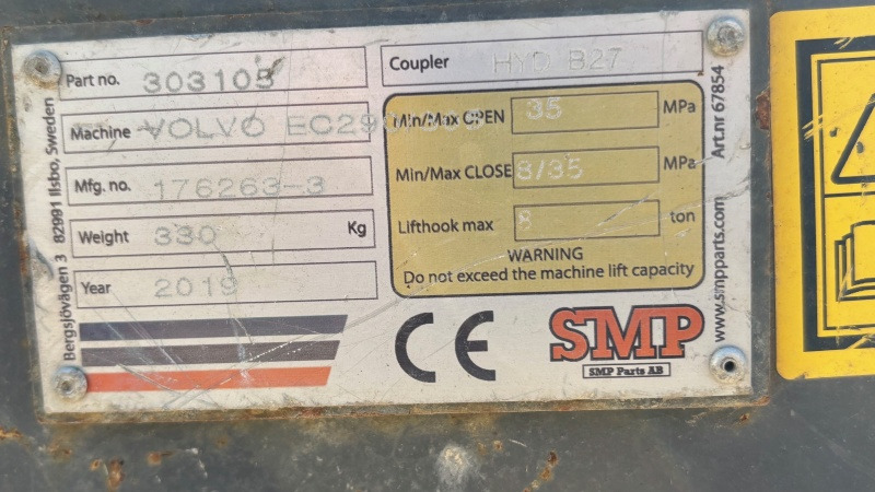 SMP NTP20 B27 S2 - Acoplamento rápido para Escavadeira: foto 4 SMP NTP20 B27 S2 - Acoplamento rápido para Escavadeira: foto 4