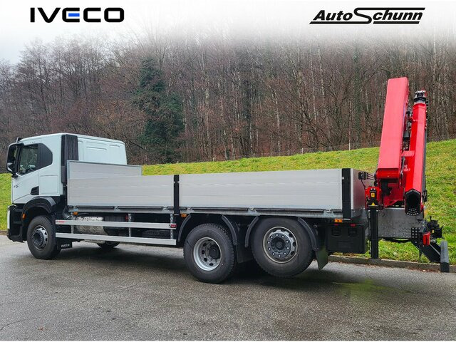 IVECO X-Way AT280X46Y/PS ON++LED+KRAN + KIPPMULDE... - Camião grua, Camião de caixa aberta/ Plataforma: foto 1 IVECO X-Way AT280X46Y/PS ON++LED+KRAN + KIPPMULDE... - Camião grua, Camião de caixa aberta/ Plataforma: foto 1