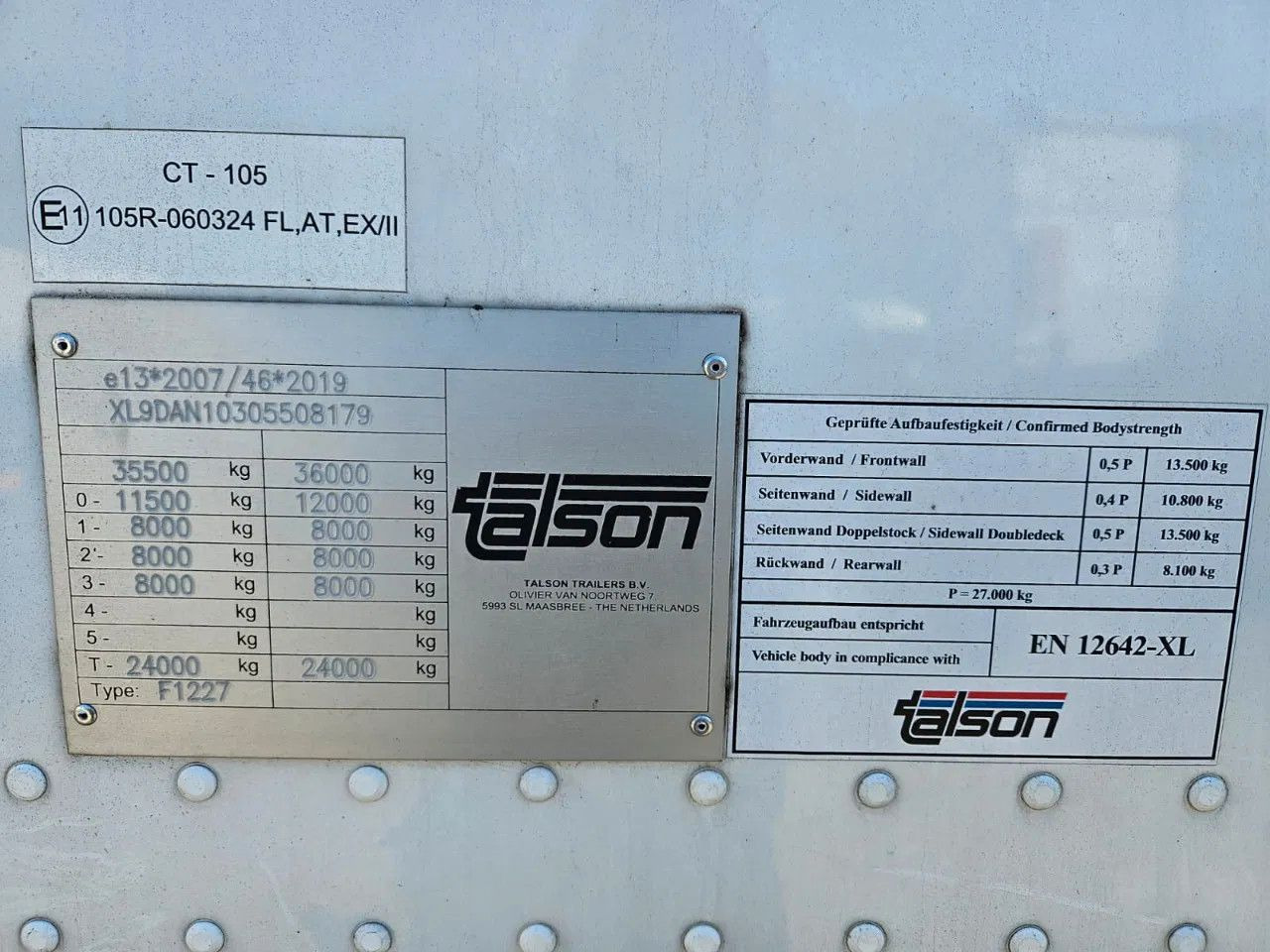 Semi-reboque Talson F1227 Mega AIR Cargo Hydraroll Roller Bed 4 unit: foto 13