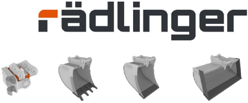 Rädlinger Löffelpaket 6 - 8 to mit MS 08 mit Powertilt Bagger - Balde escavadora: foto 1 Rädlinger Löffelpaket 6 - 8 to mit MS 08 mit Powertilt Bagger - Balde escavadora: foto 1