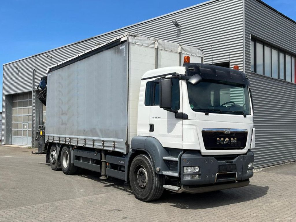 MAN TG-S 26.360 6x2-2LL Pritsche Heckkran 34m/to, Ji - Camião de caixa aberta/ Plataforma, Camião grua: foto 2 MAN TG-S 26.360 6x2-2LL Pritsche Heckkran 34m/to, Ji - Camião de caixa aberta/ Plataforma, Camião grua: foto 2