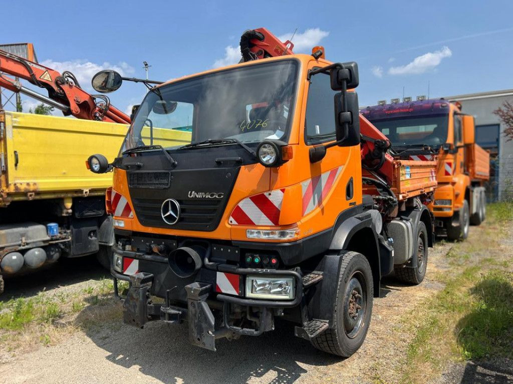 Mercedes-Benz Unimog U20 2-Achs Allradkipper Kran Palfinger Kr - Camião basculante, Camião grua: foto 5 Mercedes-Benz Unimog U20 2-Achs Allradkipper Kran Palfinger Kr - Camião basculante, Camião grua: foto 5
