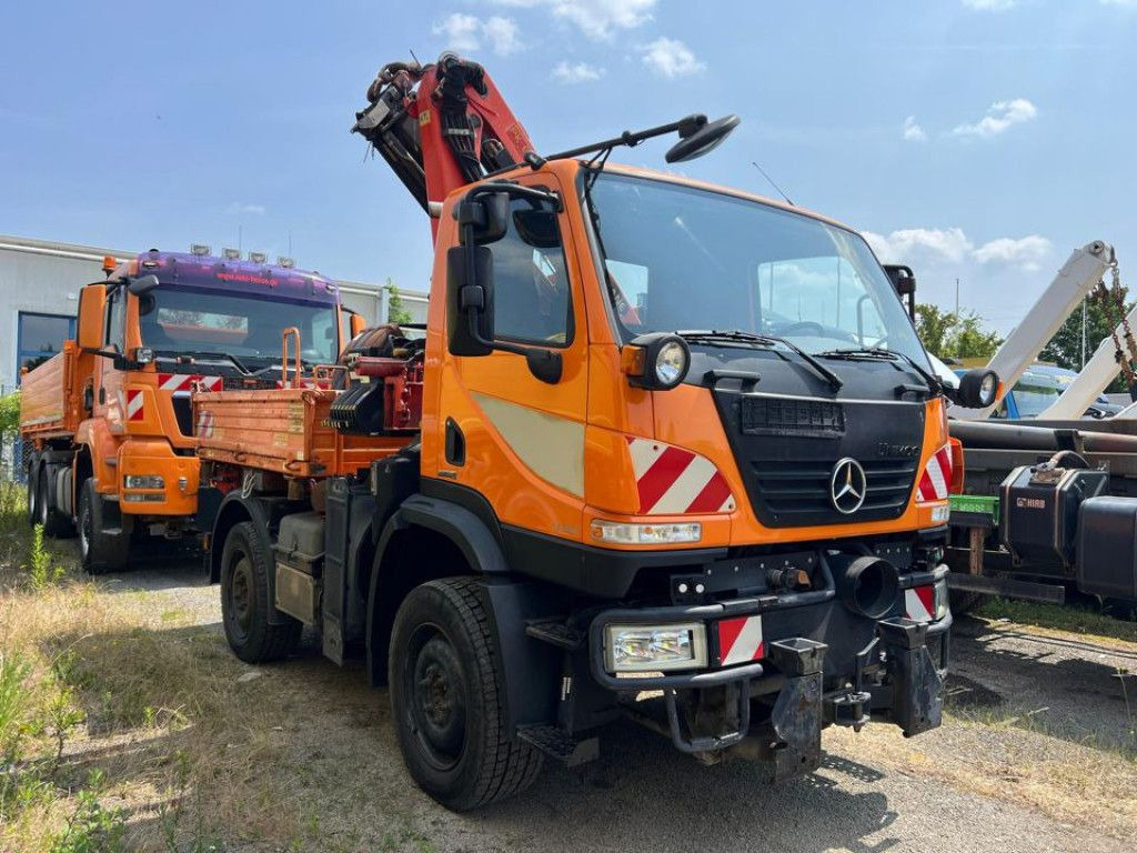 Mercedes-Benz Unimog U20 2-Achs Allradkipper Kran Palfinger Kr - Camião basculante, Camião grua: foto 2 Mercedes-Benz Unimog U20 2-Achs Allradkipper Kran Palfinger Kr - Camião basculante, Camião grua: foto 2