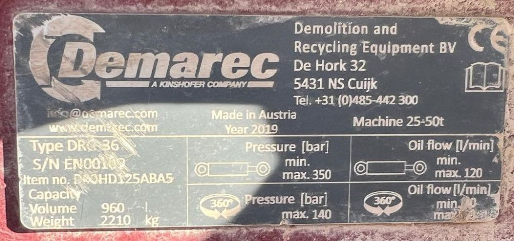 Sortiergreifer DRG 36 Anbaugeräte/Baumaschinen S - Garra para Máquina de construção: foto 4 Sortiergreifer DRG 36 Anbaugeräte/Baumaschinen S - Garra para Máquina de construção: foto 4