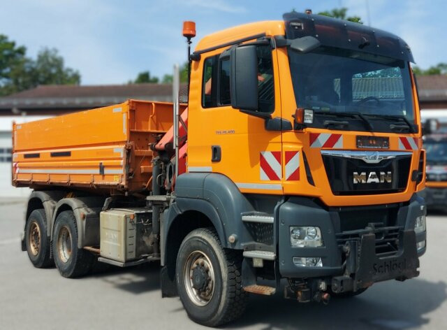 MAN TGS 28.400 6x4-4 Kipper Kran Palfinger PK9002 - Camião basculante, Camião grua: foto 1 MAN TGS 28.400 6x4-4 Kipper Kran Palfinger PK9002 - Camião basculante, Camião grua: foto 1