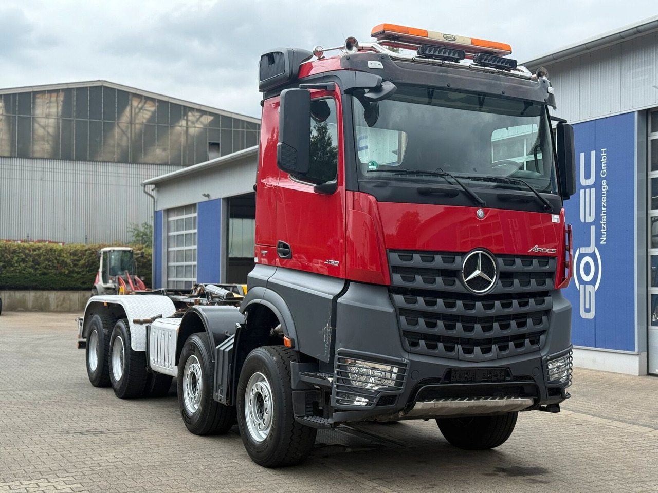 Mercedes-Benz Arocs 4158 8x4 Abrollkipper Palfinger Knickarm - Camião polibenne: foto 1 Mercedes-Benz Arocs 4158 8x4 Abrollkipper Palfinger Knickarm - Camião polibenne: foto 1