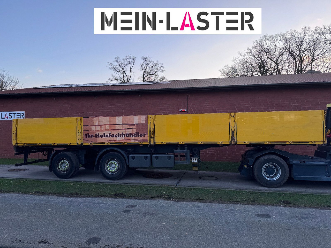 Ackermann Baustoffpritsche 11.5-13 m Lenkachse NL 19t - Semi-reboque plataforma/ Caixa aberta: foto 3 Ackermann Baustoffpritsche 11.5-13 m Lenkachse NL 19t - Semi-reboque plataforma/ Caixa aberta: foto 3