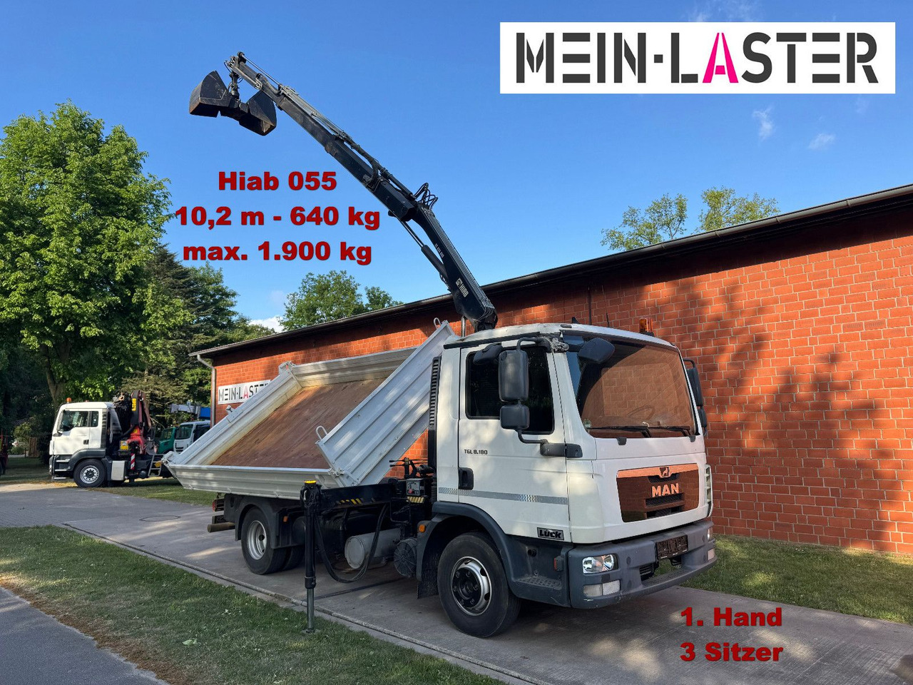 MAN TGL 8.180 3 S-Kipper Hiab 55 D *10,2 m - 640 kg - Carrinha basculante: foto 1 MAN TGL 8.180 3 S-Kipper Hiab 55 D *10,2 m - 640 kg - Carrinha basculante: foto 1