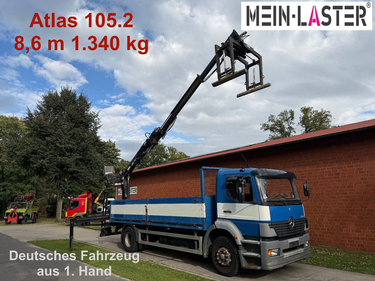 Mercedes-Benz 1823 Atego Atlas 105.2 1.Hand nur 226.000 km - Camião de caixa aberta/ Plataforma, Camião grua: foto 1 Mercedes-Benz 1823 Atego Atlas 105.2 1.Hand nur 226.000 km - Camião de caixa aberta/ Plataforma, Camião grua: foto 1