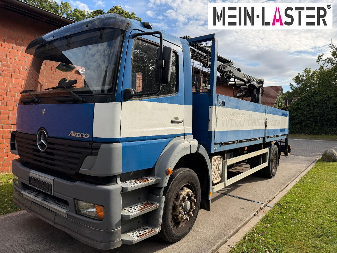Mercedes-Benz 1823 Atego Atlas 105.2 1.Hand nur 226.000 km - Camião de caixa aberta/ Plataforma, Camião grua: foto 2 Mercedes-Benz 1823 Atego Atlas 105.2 1.Hand nur 226.000 km - Camião de caixa aberta/ Plataforma, Camião grua: foto 2