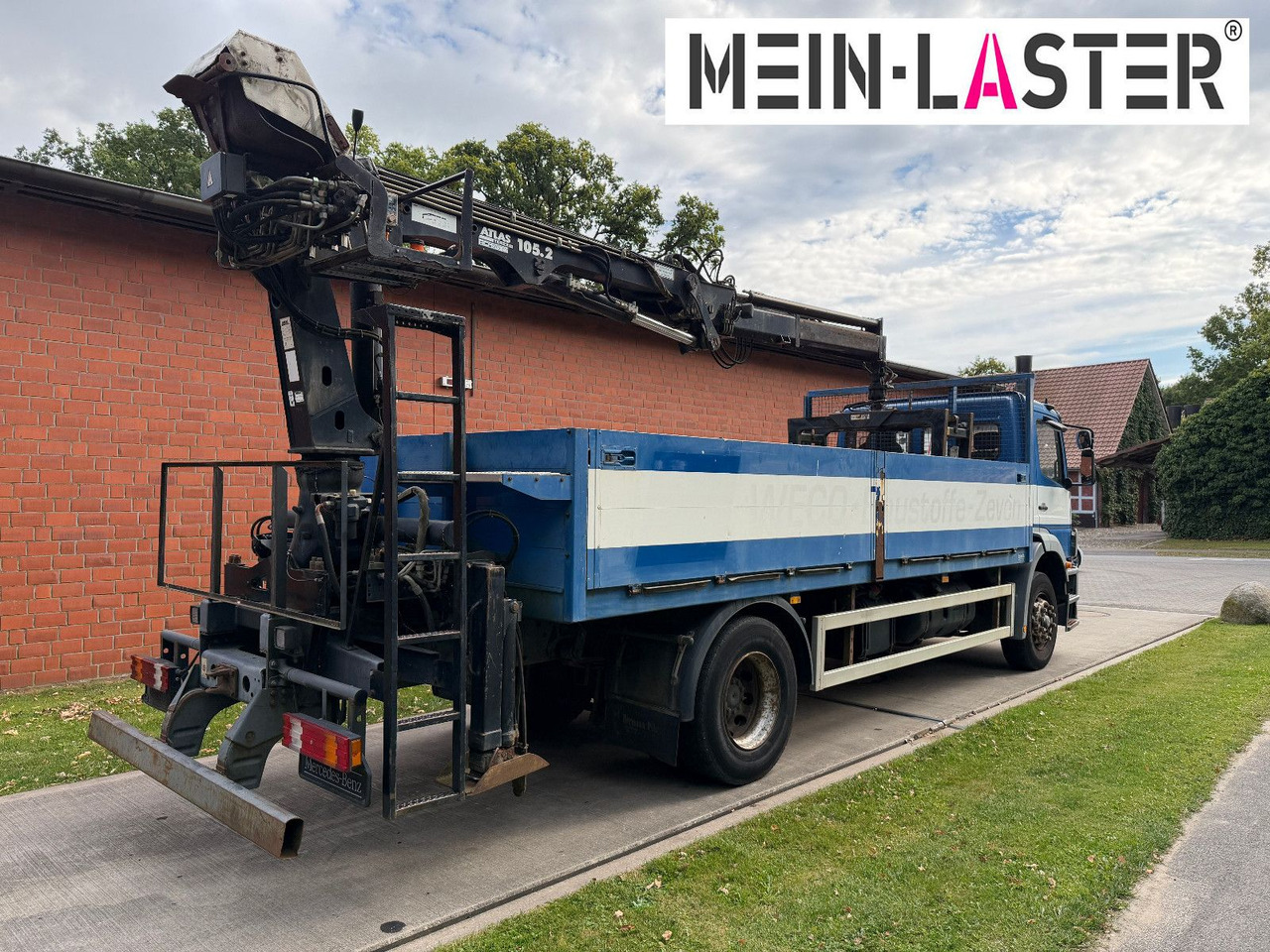 Mercedes-Benz 1823 Atego Atlas 105.2 1.Hand nur 226.000 km - Camião de caixa aberta/ Plataforma, Camião grua: foto 5 Mercedes-Benz 1823 Atego Atlas 105.2 1.Hand nur 226.000 km - Camião de caixa aberta/ Plataforma, Camião grua: foto 5