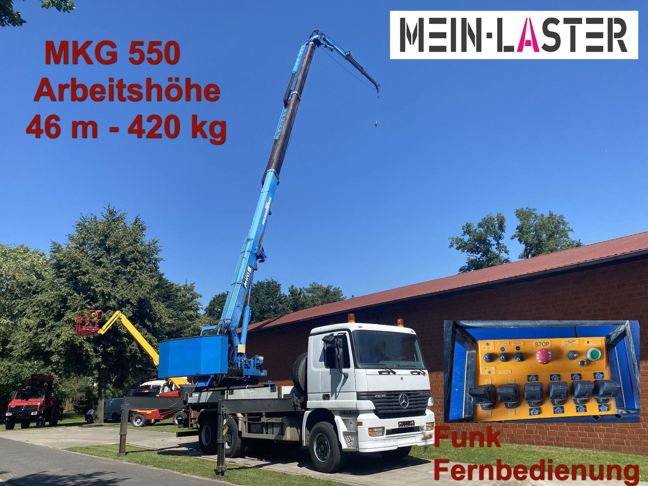 Mercedes-Benz 3335 V6 MKG 550 Ta2-a2 -46m 420 kg Funk - Camião grua: foto 1 Mercedes-Benz 3335 V6 MKG 550 Ta2-a2 -46m 420 kg Funk - Camião grua: foto 1