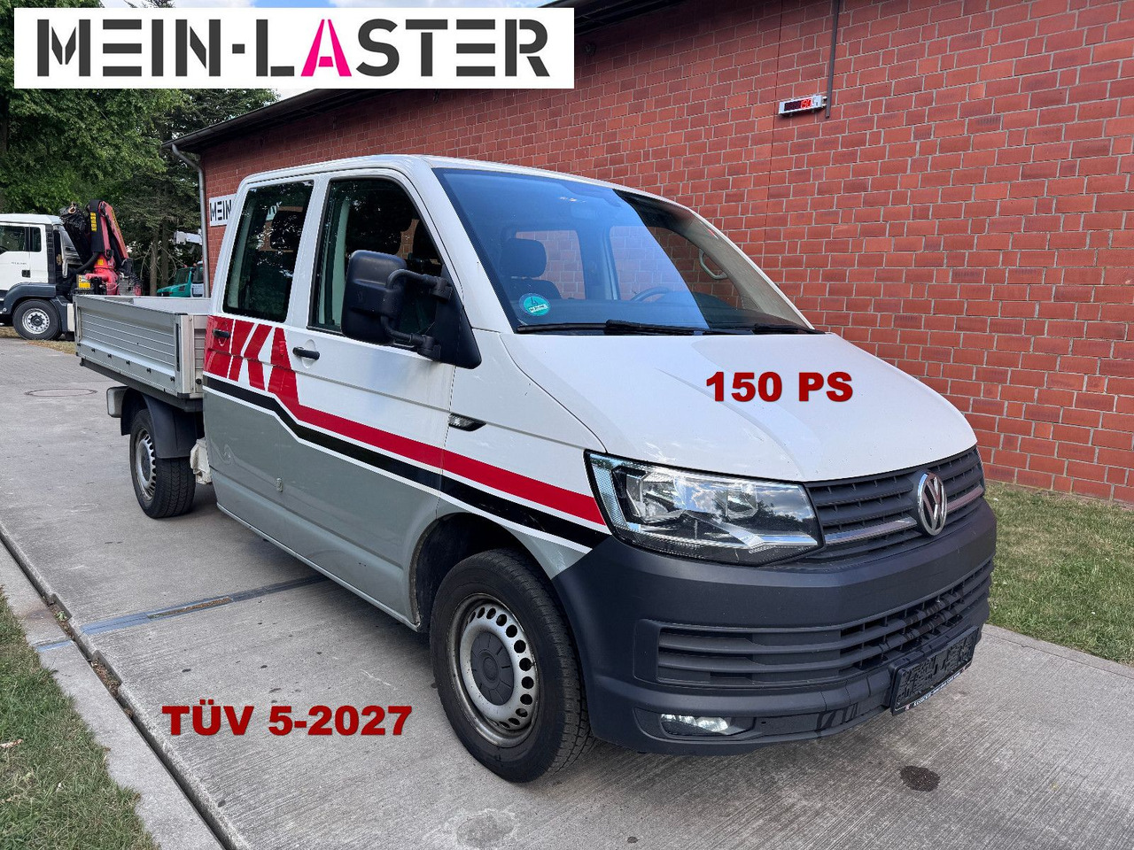 Volkswagen VW T6 2.0 TDI Doka Pritsche 6 Sitzer TÜV 5-27 - Carrinha de caixa aberta, Carrinha cabine dupla: foto 1 Volkswagen VW T6 2.0 TDI Doka Pritsche 6 Sitzer TÜV 5-27 - Carrinha de caixa aberta, Carrinha cabine dupla: foto 1