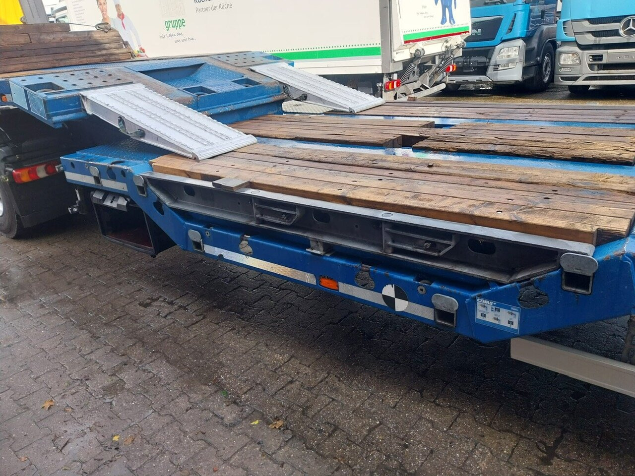 Fliegl SDS 420 T SDS 420 T, letzte Achse Nachlaufgelenkt, Verbr. auf 3m, hydr. Rampen - Semi-reboque baixa: foto 2 Fliegl SDS 420 T SDS 420 T, letzte Achse Nachlaufgelenkt, Verbr. auf 3m, hydr. Rampen - Semi-reboque baixa: foto 2