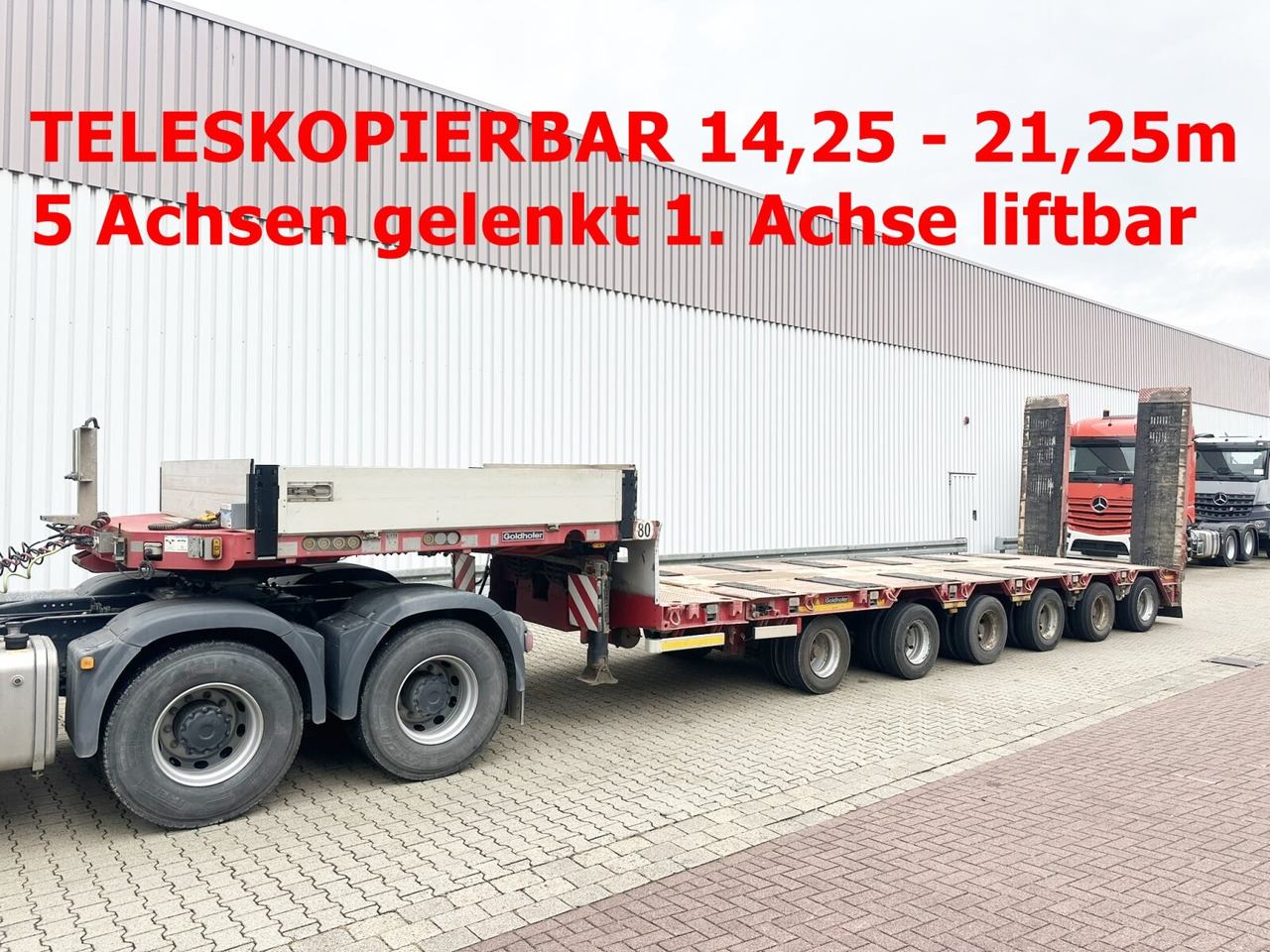 Goldhofer STZ L 6-67/80 A STZ-L 6-67/80 A, 6 Achsen, 86.000kg Ges.-Gew. - Semi-reboque baixa: foto 1 Goldhofer STZ L 6-67/80 A STZ-L 6-67/80 A, 6 Achsen, 86.000kg Ges.-Gew. - Semi-reboque baixa: foto 1