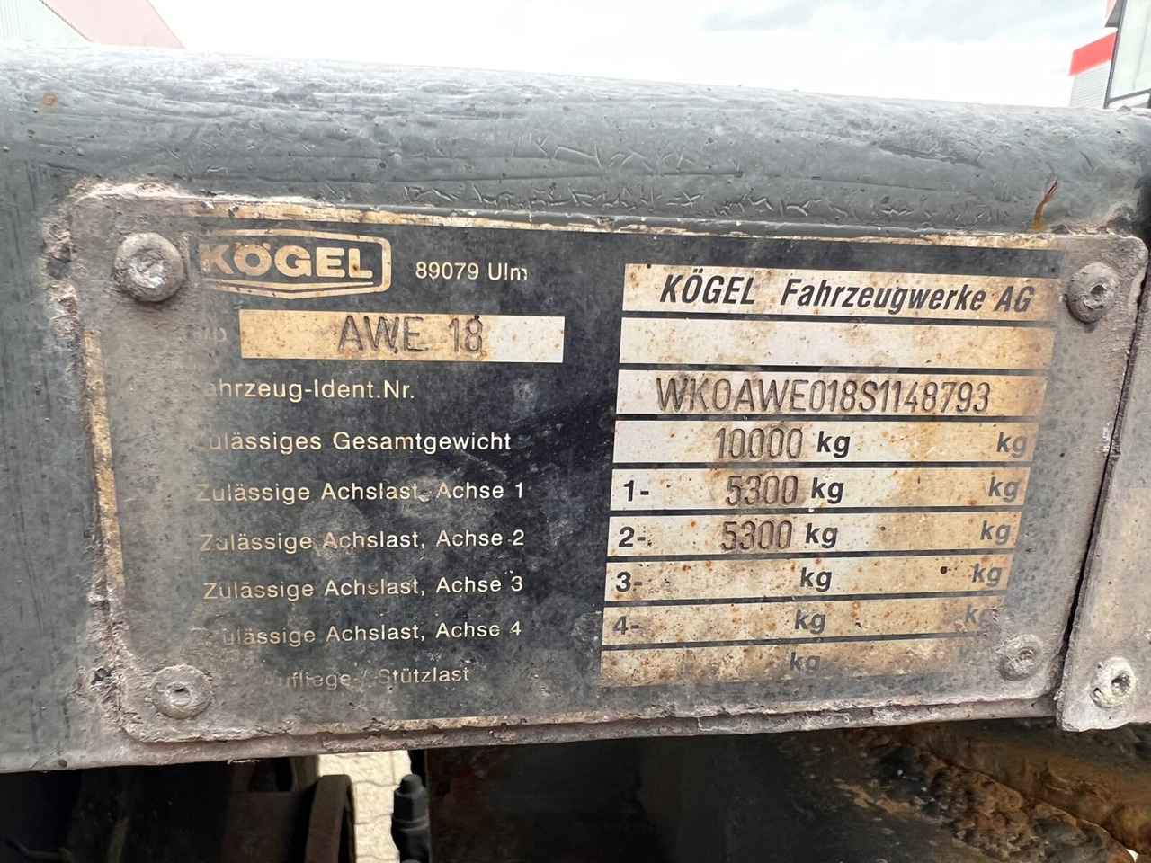 Kögel AWE 18 AWE 18, Ex-Fahrschule - Reboque chassi: foto 4 Kögel AWE 18 AWE 18, Ex-Fahrschule - Reboque chassi: foto 4