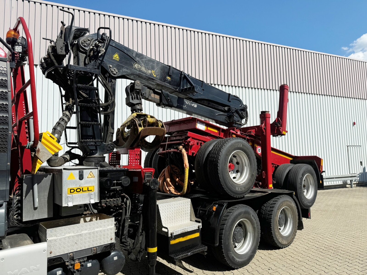 Camião de transporte de madeira, Camião grua MAN TGS 26.540 6X4 BL TGS 26.540 6X4 BL, Intarder, Kran Epsilon S260L82, Langholz: foto 14