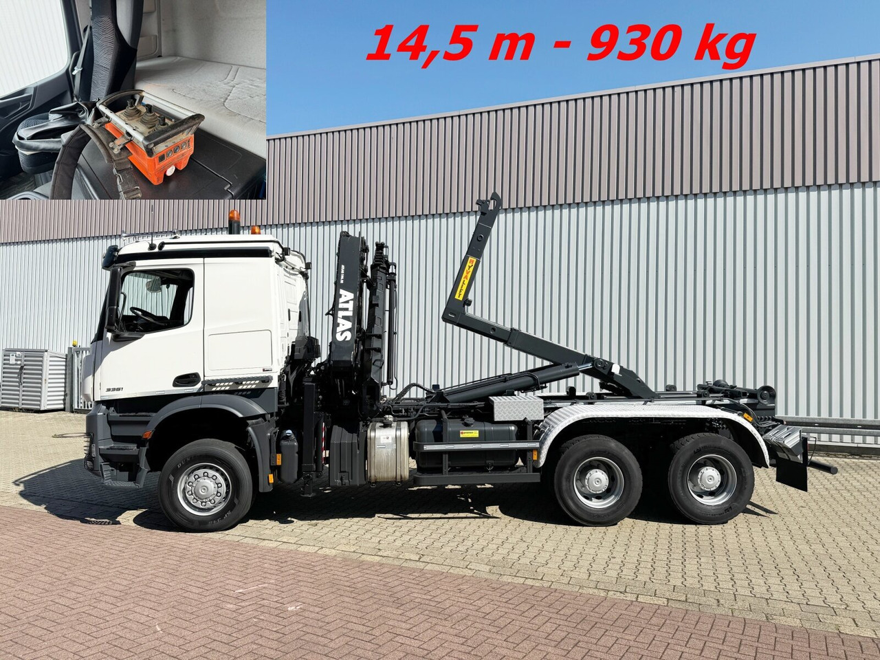 Mercedes-Benz Arocs 3351 AK 6x6 Arocs 3351 AK 6x6, Retarder, Navi, Grounder, Kran Atlas AK 190.2E, Funk - Camião polibenne, Camião grua: foto 1 Mercedes-Benz Arocs 3351 AK 6x6 Arocs 3351 AK 6x6, Retarder, Navi, Grounder, Kran Atlas AK 190.2E, Funk - Camião polibenne, Camião grua: foto 1