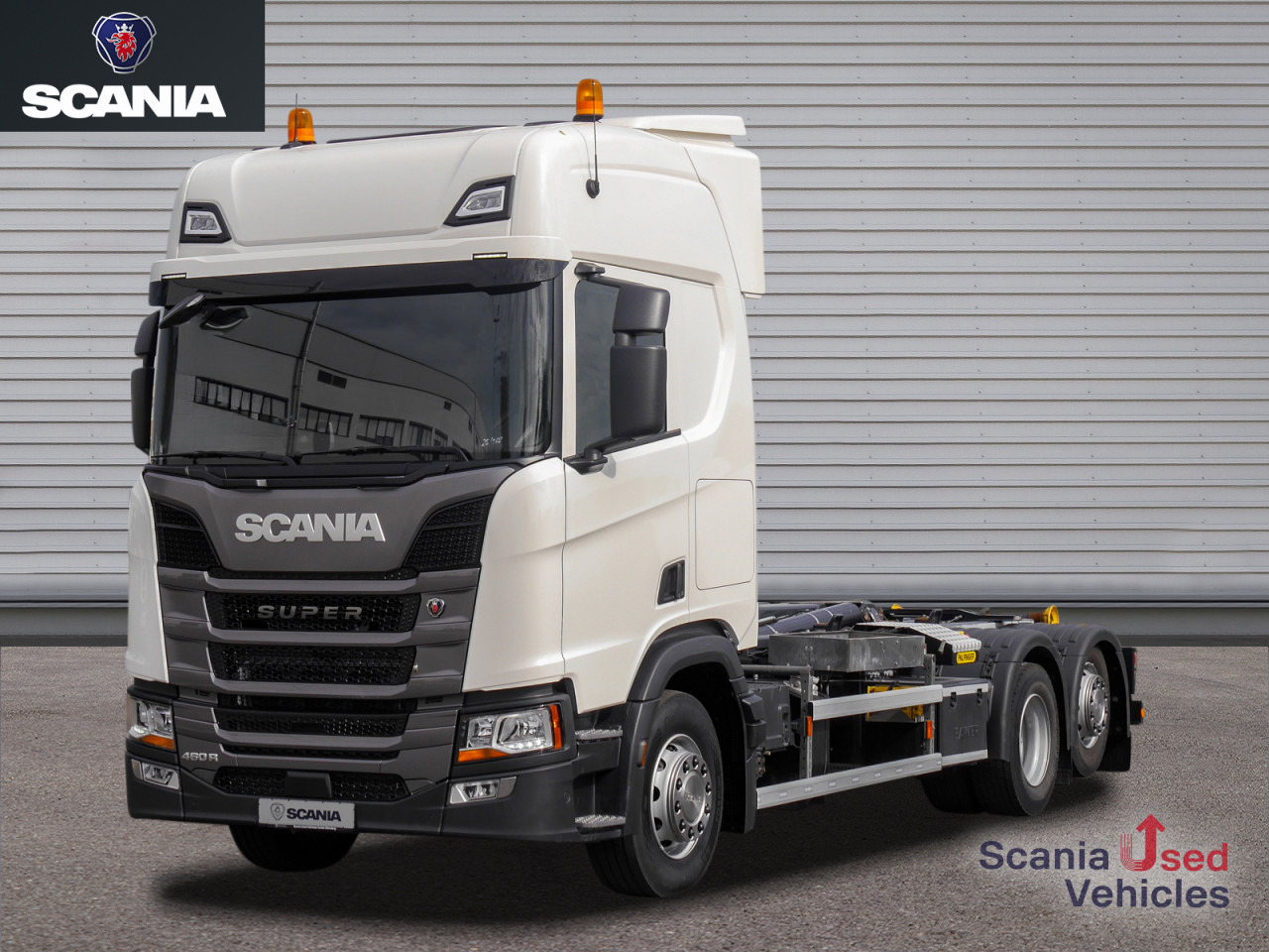 SCANIA R 460 B6x2*4NA - SUPER - PALFINGER PH T 20 - Camião polibenne: foto 1 SCANIA R 460 B6x2*4NA - SUPER - PALFINGER PH T 20 - Camião polibenne: foto 1