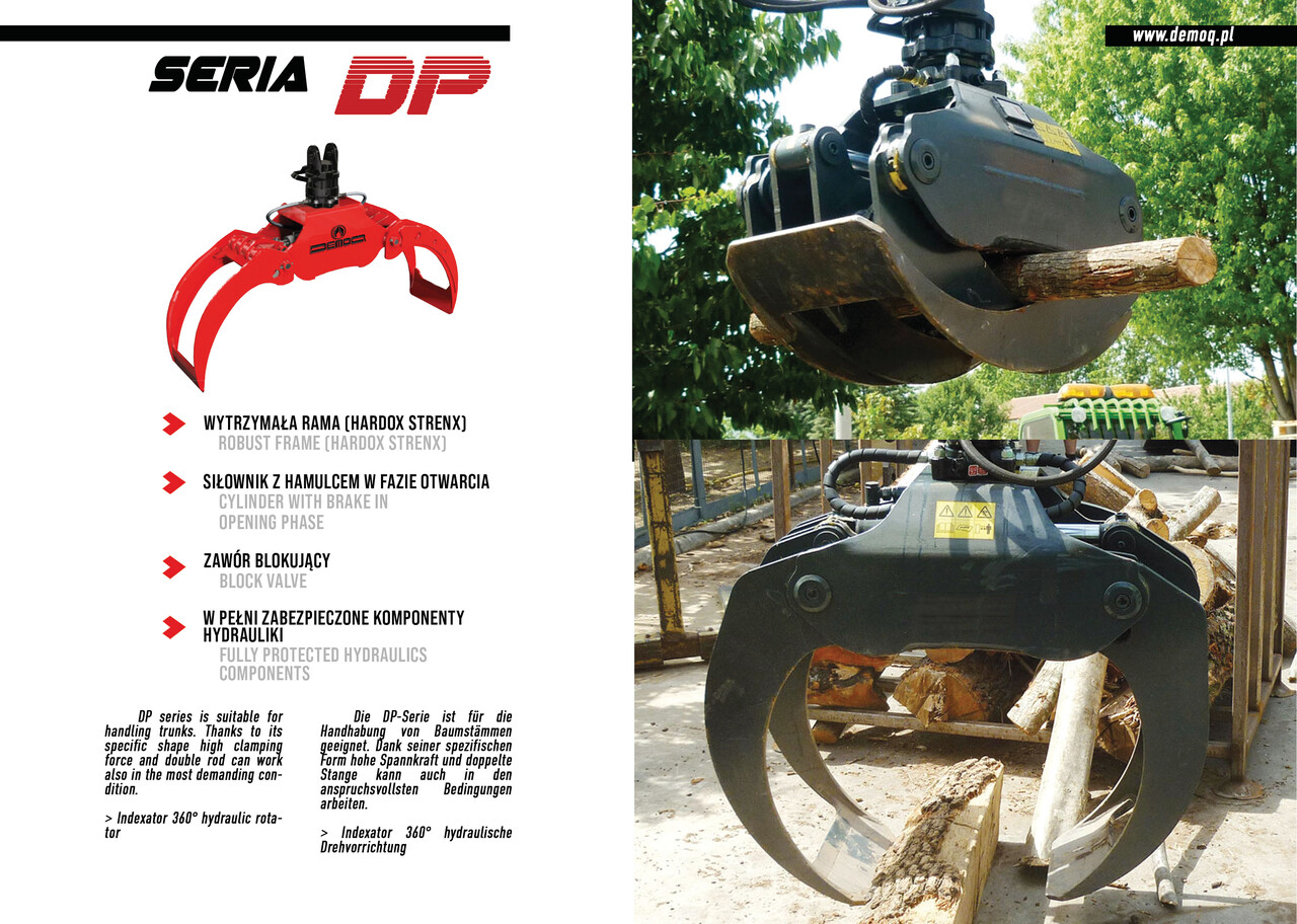 DEMOQ DP082 Log Grab 1180 kg - Garra para Máquina de construção: foto 2 DEMOQ DP082 Log Grab 1180 kg - Garra para Máquina de construção: foto 2