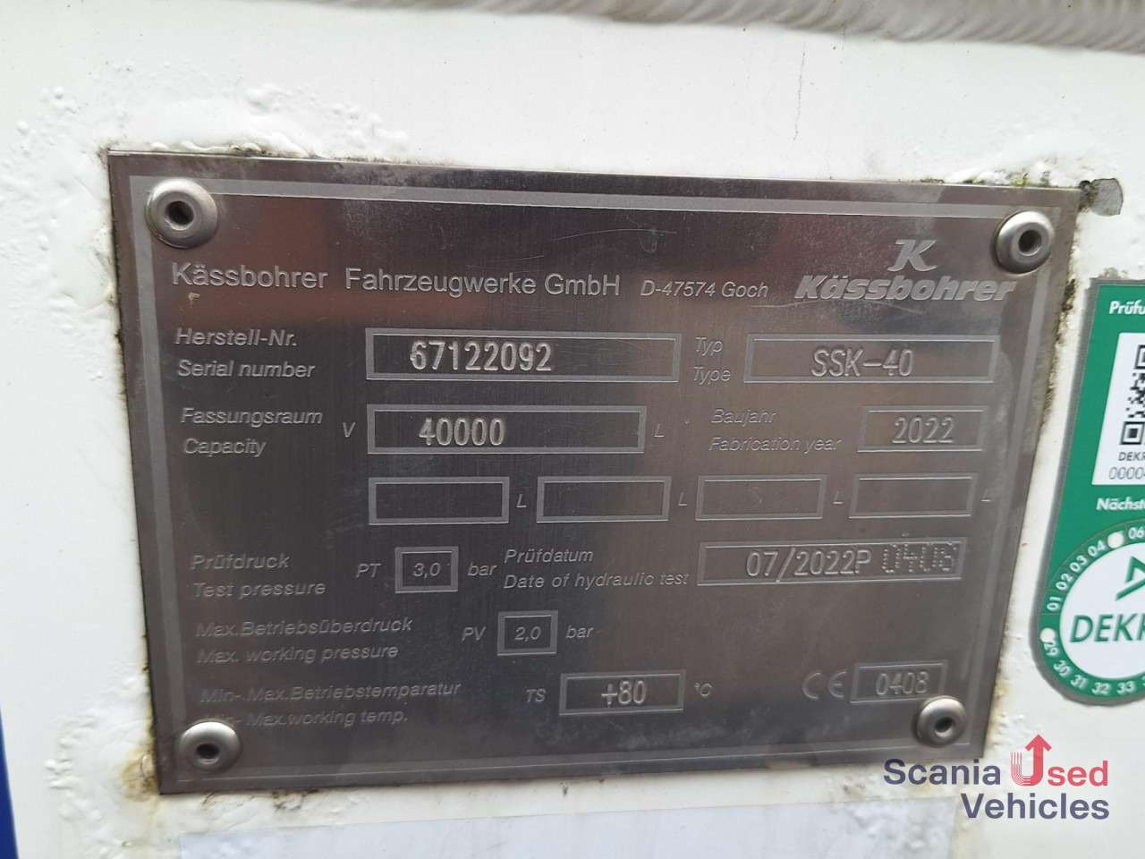 KAESSBOHRER Lebensmitteltank Kippbar SSK 40XS Neuwertig !! - Semi-reboque silo: foto 2 KAESSBOHRER Lebensmitteltank Kippbar SSK 40XS Neuwertig !! - Semi-reboque silo: foto 2