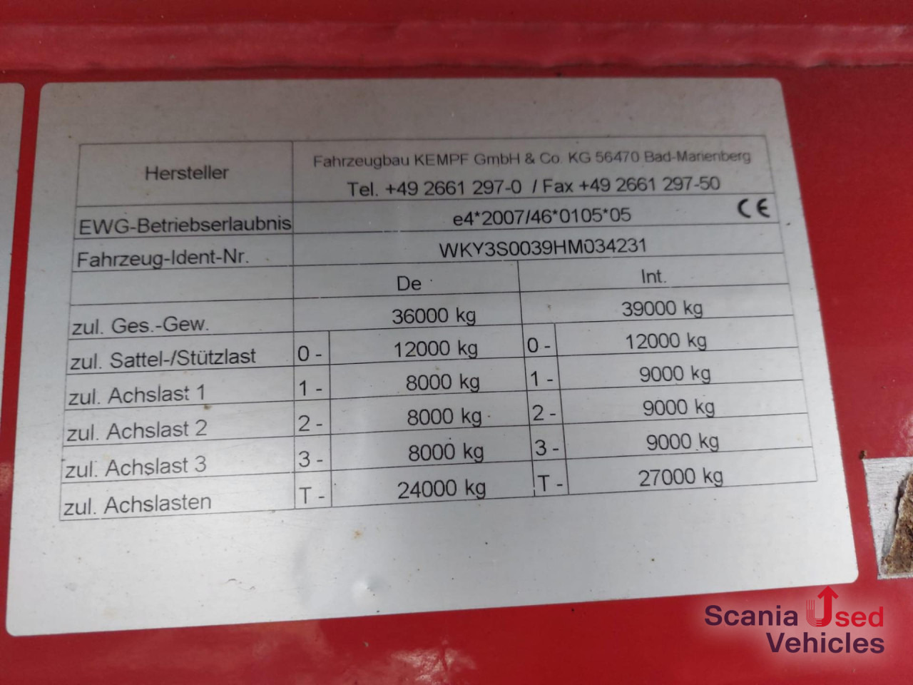 KEMPF SKM 3/S/ 39 A 10 Kastenmulde - Semi-reboque basculante: foto 4 KEMPF SKM 3/S/ 39 A 10 Kastenmulde - Semi-reboque basculante: foto 4