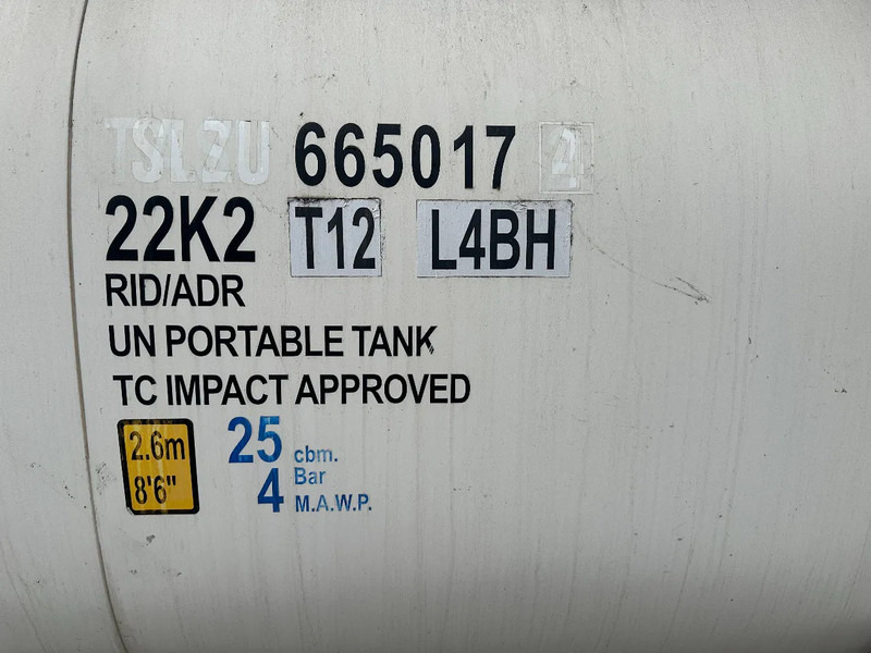 Contentor cisterna CIMC 20FT ISO / 25.020L-1-COMP. / L4BN / UN Portable / T11 / test: 10-2027: foto 14