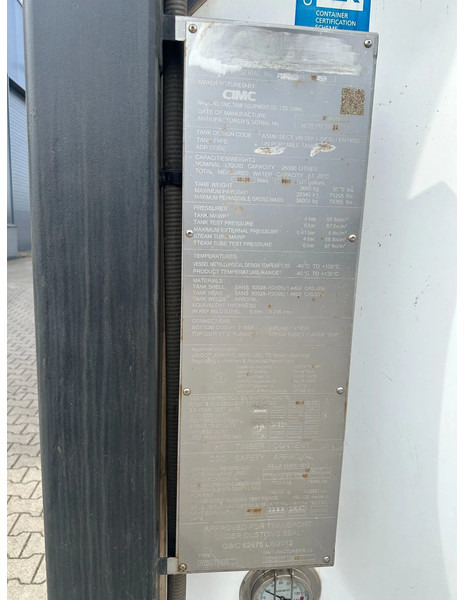 Contentor cisterna CIMC 20FT ISO / 25.020L-1-COMP. / L4BN / UN Portable / T11 / test: 10-2027: foto 12