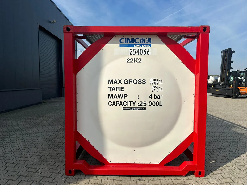 CIMC 20FT ISO, 25.060L / 1-COMP / 3 BAFFELS / T12 / 22K2 / 4 manholes / ADR valid until 12/2026 - Depósito de armazenamento: foto 5 CIMC 20FT ISO, 25.060L / 1-COMP / 3 BAFFELS / T12 / 22K2 / 4 manholes / ADR valid until 12/2026 - Depósito de armazenamento: foto 5