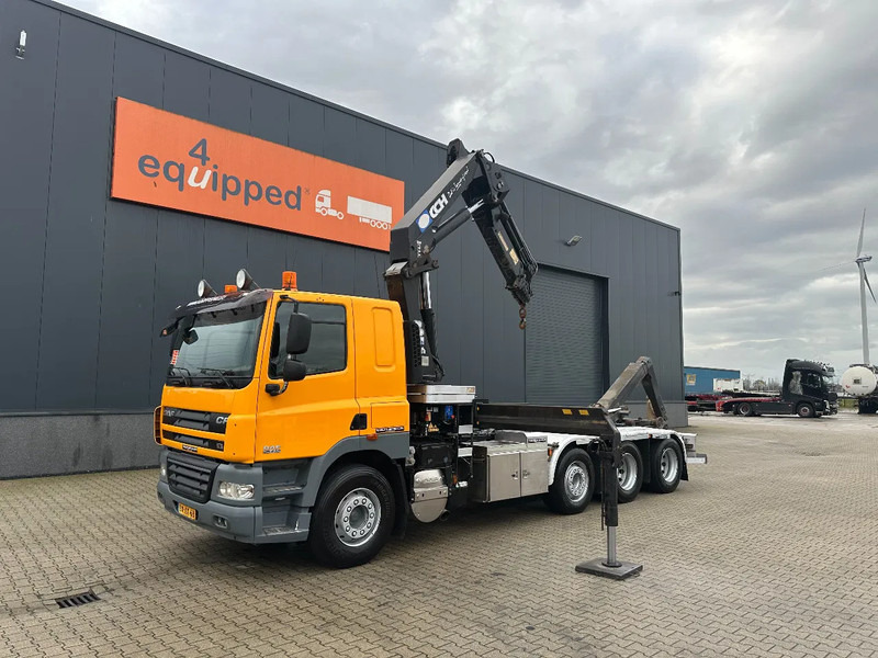 DAF CF 85.410 8x2 / HMF 3000 K6 crane (30T/m 6x extendable) + remote / HYVALIFT 26Tkg HOOK, / EURO-5 / NL-TRUCK - Camião polibenne, Camião grua: foto 2 DAF CF 85.410 8x2 / HMF 3000 K6 crane (30T/m 6x extendable) + remote / HYVALIFT 26Tkg HOOK, / EURO-5 / NL-TRUCK - Camião polibenne, Camião grua: foto 2
