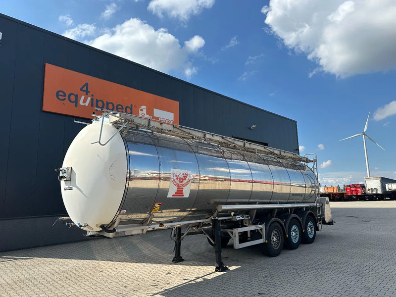 Feldbinder LEBENSMITTEL / LEVENSMIDDELEN FOOD / 33.500L / 3-COMP / PUMPE / NL-trailer / APK: 09-2026 - Semi-reboque cisterna: foto 1 Feldbinder LEBENSMITTEL / LEVENSMIDDELEN FOOD / 33.500L / 3-COMP / PUMPE / NL-trailer / APK: 09-2026 - Semi-reboque cisterna: foto 1