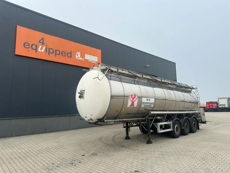Feldbinder LEVENSMIDDELEN / FOOD / LEBENSMITTEL / 33.500L / 3-COMP / POMP / NL-trailer / APK: 09-2026, 10x beschikbaar - Semi-reboque cisterna: foto 1 Feldbinder LEVENSMIDDELEN / FOOD / LEBENSMITTEL / 33.500L / 3-COMP / POMP / NL-trailer / APK: 09-2026, 10x beschikbaar - Semi-reboque cisterna: foto 1