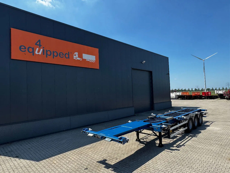 Groenewegen 40FT HC-chassis, BPW+Drum, liftaxle, NL-Chassis - Semi-reboque transportador de contêineres/ Caixa móvel: foto 1 Groenewegen 40FT HC-chassis, BPW+Drum, liftaxle, NL-Chassis - Semi-reboque transportador de contêineres/ Caixa móvel: foto 1