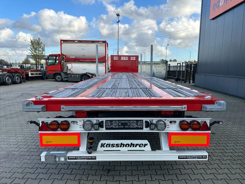 Kässbohrer NEU Heavy-Duty Platform, Heckbündig, Twistlocks (1x 40FT / 2x 20FT), ADR (EX/II, EX/III, FL, AT), Rungtasschen, Scheibebremsen - Semi-reboque transportador de contêineres/ Caixa móvel: foto 4 Kässbohrer NEU Heavy-Duty Platform, Heckbündig, Twistlocks (1x 40FT / 2x 20FT), ADR (EX/II, EX/III, FL, AT), Rungtasschen, Scheibebremsen - Semi-reboque transportador de contêineres/ Caixa móvel: foto 4