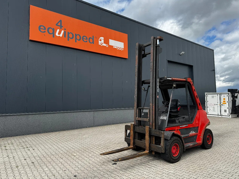 Linde H80D FORKLIFT, 8000KG, duplex, 6 cil. Deutz diesel, 14.934hrs, - Empilhador a diesel: foto 1 Linde H80D FORKLIFT, 8000KG, duplex, 6 cil. Deutz diesel, 14.934hrs, - Empilhador a diesel: foto 1