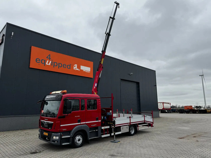 MAN TGL 8.180 Dubbele Cabine (DOKA), HMF535 K3 kraan met slechts 283 uur en 211.164km, EURO-6, oprij-platen, NL-truck, APK: 11/2025 - Camião transporte de veículos, Camião grua: foto 4 MAN TGL 8.180 Dubbele Cabine (DOKA), HMF535 K3 kraan met slechts 283 uur en 211.164km, EURO-6, oprij-platen, NL-truck, APK: 11/2025 - Camião transporte de veículos, Camião grua: foto 4