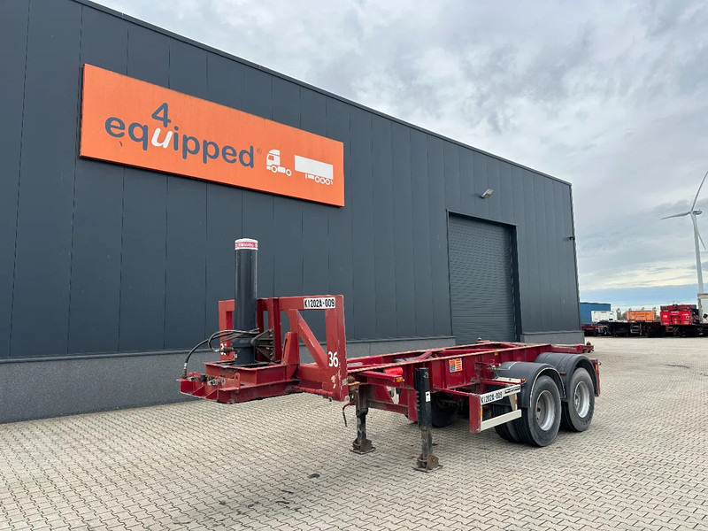 Van Hool 2 AXLE 20FT TIPPING-CHASSIS, TWIN-TIRES, BPW + DRUM, ALCOA - Semi-reboque transportador de contêineres/ Caixa móvel: foto 1 Van Hool 2 AXLE 20FT TIPPING-CHASSIS, TWIN-TIRES, BPW + DRUM, ALCOA - Semi-reboque transportador de contêineres/ Caixa móvel: foto 1