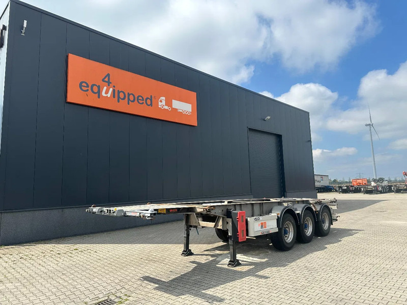 Van Hool 20FT ADR (EX/II, EX/III, FL, AT), BPW + drumbrakes, 2 liftaxles, galvanized, ALCOA, NL-Chassis - Semi-reboque transportador de contêineres/ Caixa móvel: foto 1 Van Hool 20FT ADR (EX/II, EX/III, FL, AT), BPW + drumbrakes, 2 liftaxles, galvanized, ALCOA, NL-Chassis - Semi-reboque transportador de contêineres/ Caixa móvel: foto 1