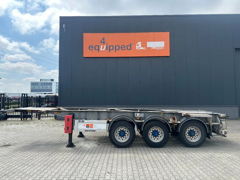 Van Hool 20FT ADR (EX/II, EX/III, FL, AT), BPW + drumbrakes, 2 liftaxles, galvanized, ALCOA, NL-Chassis - Semi-reboque transportador de contêineres/ Caixa móvel: foto 2 Van Hool 20FT ADR (EX/II, EX/III, FL, AT), BPW + drumbrakes, 2 liftaxles, galvanized, ALCOA, NL-Chassis - Semi-reboque transportador de contêineres/ Caixa móvel: foto 2