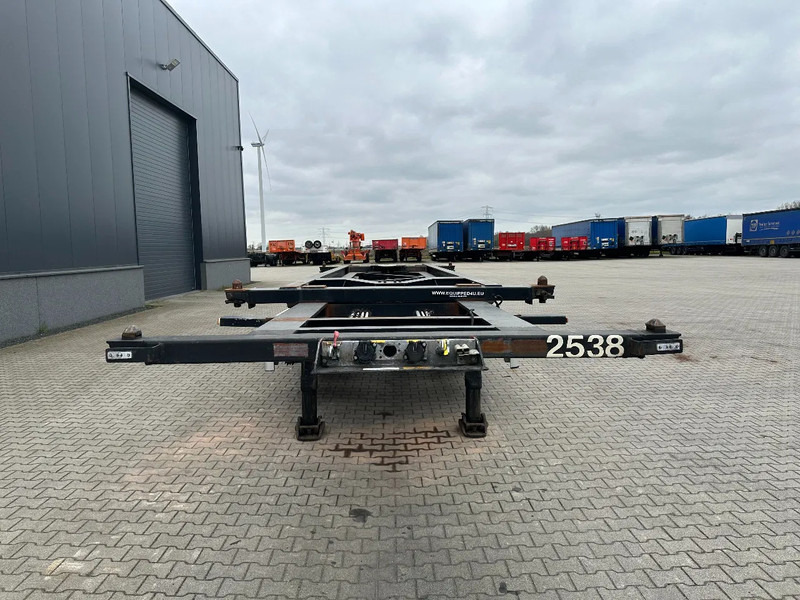 Semi-reboque transportador de contêineres/ Caixa móvel Van Hool 20FT Tipping-chassis, ADR (EX/II, EX/III, FL, AT, OX), SAF, 2 liftaxles, APK/ADR: 06-2026: foto 15