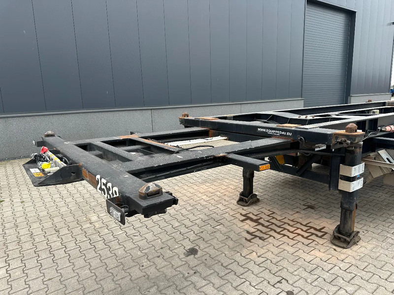 Semi-reboque transportador de contêineres/ Caixa móvel Van Hool 20FT Tipping-chassis, ADR (EX/II, EX/III, FL, AT, OX), SAF, 2 liftaxles, APK/ADR: 06-2026: foto 11