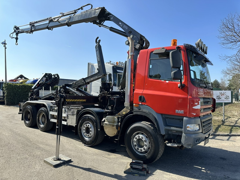 DAF CF 85.410 8x4 HOOKLIFT + CRANE HIAB 244 EP-3 HIDUO - Radio - Rotator - RETARDER - EURO 4 - BIG AXLES HUB REDUCTION - Camião polibenne, Camião grua: foto 1 DAF CF 85.410 8x4 HOOKLIFT + CRANE HIAB 244 EP-3 HIDUO - Radio - Rotator - RETARDER - EURO 4 - BIG AXLES HUB REDUCTION - Camião polibenne, Camião grua: foto 1