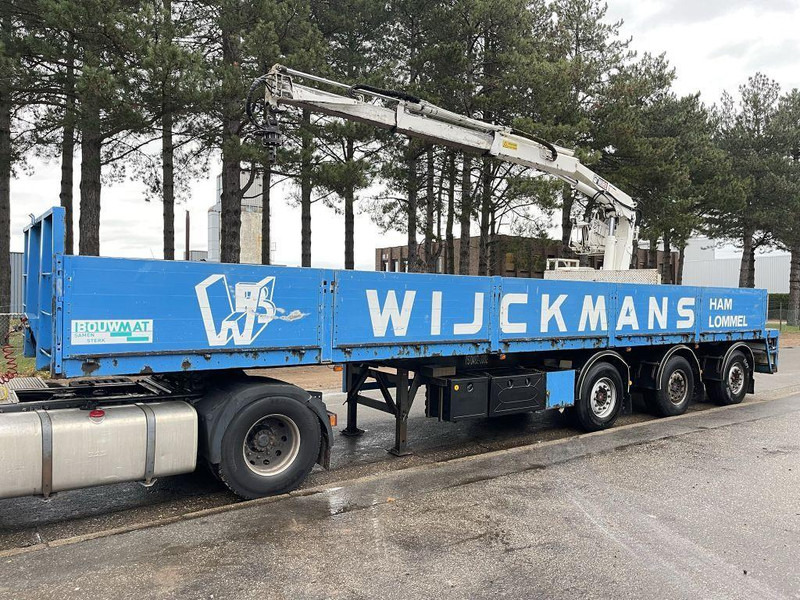 Kwb STEENOPLEGGER KRAAN HIAB R130-F2 - 2x EXT + ROTATOR - 2x STUURASSEN - SCHIJFREMMEN - SAF ASSEN - Semi-reboque plataforma/ Caixa aberta: foto 1 Kwb STEENOPLEGGER KRAAN HIAB R130-F2 - 2x EXT + ROTATOR - 2x STUURASSEN - SCHIJFREMMEN - SAF ASSEN - Semi-reboque plataforma/ Caixa aberta: foto 1