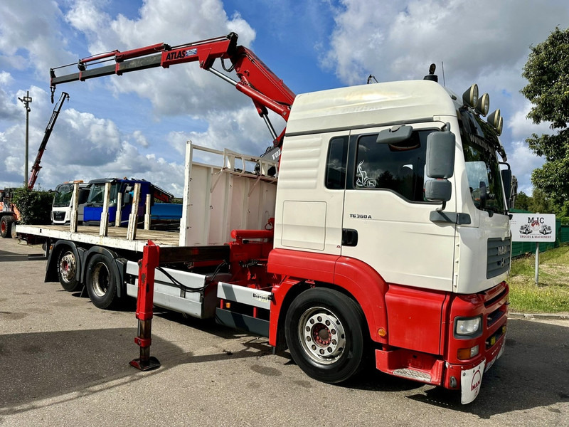MAN TG 360 A 6x2 + KRAN ATLAS 100.1 A3 - PLATFORM 5m80 - E3 - LIFT-AXLE - FULL AIR SUSPENSION - ZF AS TRONIC - BE TRUCK - Camião de caixa aberta/ Plataforma, Camião grua: foto 2 MAN TG 360 A 6x2 + KRAN ATLAS 100.1 A3 - PLATFORM 5m80 - E3 - LIFT-AXLE - FULL AIR SUSPENSION - ZF AS TRONIC - BE TRUCK - Camião de caixa aberta/ Plataforma, Camião grua: foto 2