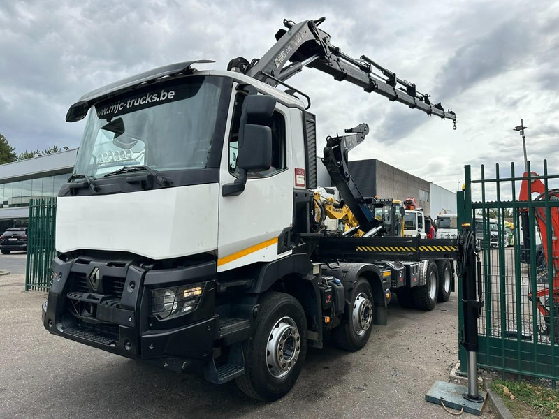 Renault C460 8x4 HOOKLIFT + (19m!) CRANE HIAB 288 E-6 HIDUO - RADIO - 5/6 F - STEEL SPRING / HUB REDUCTION - BE TRUCK - Camião polibenne, Camião grua: foto 3 Renault C460 8x4 HOOKLIFT + (19m!) CRANE HIAB 288 E-6 HIDUO - RADIO - 5/6 F - STEEL SPRING / HUB REDUCTION - BE TRUCK - Camião polibenne, Camião grua: foto 3