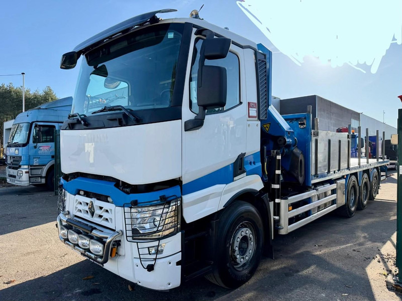 Renault C480 8x4 Pritsche + Kran (20m!) PALFINGER PK33002-EH E (6x) - PLATFORM 8m25 - LIFT/STEERING - GOOD TIRES - BE TRUCK - Camião de caixa aberta/ Plataforma, Camião grua: foto 3 Renault C480 8x4 Pritsche + Kran (20m!) PALFINGER PK33002-EH E (6x) - PLATFORM 8m25 - LIFT/STEERING - GOOD TIRES - BE TRUCK - Camião de caixa aberta/ Plataforma, Camião grua: foto 3