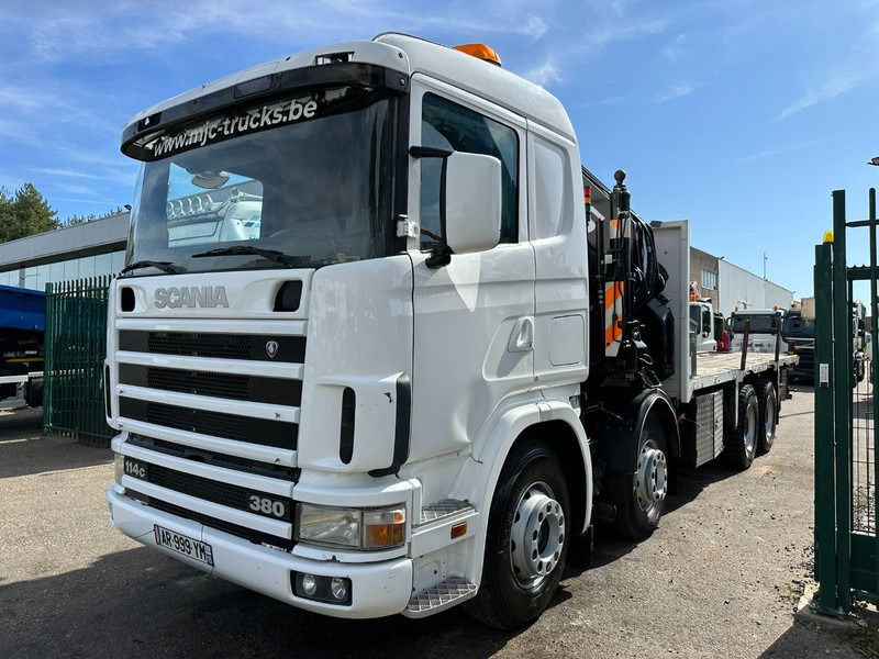 Scania 114C-380 8x4 + CRANE HIAB 700 E-5 - PLATFORM 6m80 + TWISTLOCKS - MANUAL - RETARDER - STEEL SPRING / BIG AXLE HUB REDUCTION - AP ACHSEN - Camião grua: foto 3 Scania 114C-380 8x4 + CRANE HIAB 700 E-5 - PLATFORM 6m80 + TWISTLOCKS - MANUAL - RETARDER - STEEL SPRING / BIG AXLE HUB REDUCTION - AP ACHSEN - Camião grua: foto 3
