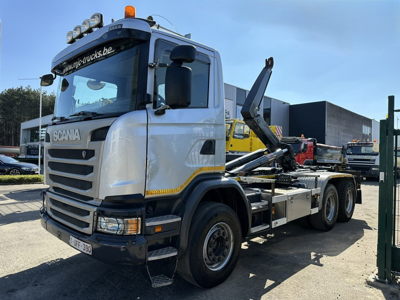 Scania G450 6x4 HOOKLIFT / HAAKSYSTEEM AJK 20T - 5760mm - 3m90 WB - HUB REDUCTION / STEEL SUSPENSION - EURO 6 - BE TRUCK - Camião polibenne: foto 3 Scania G450 6x4 HOOKLIFT / HAAKSYSTEEM AJK 20T - 5760mm - 3m90 WB - HUB REDUCTION / STEEL SUSPENSION - EURO 6 - BE TRUCK - Camião polibenne: foto 3
